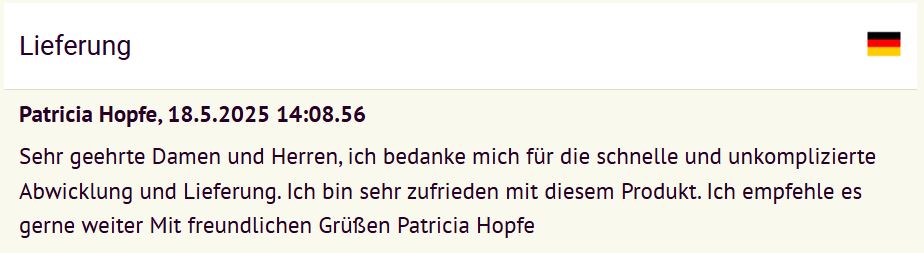 Referenzen aus Deutschland, briv